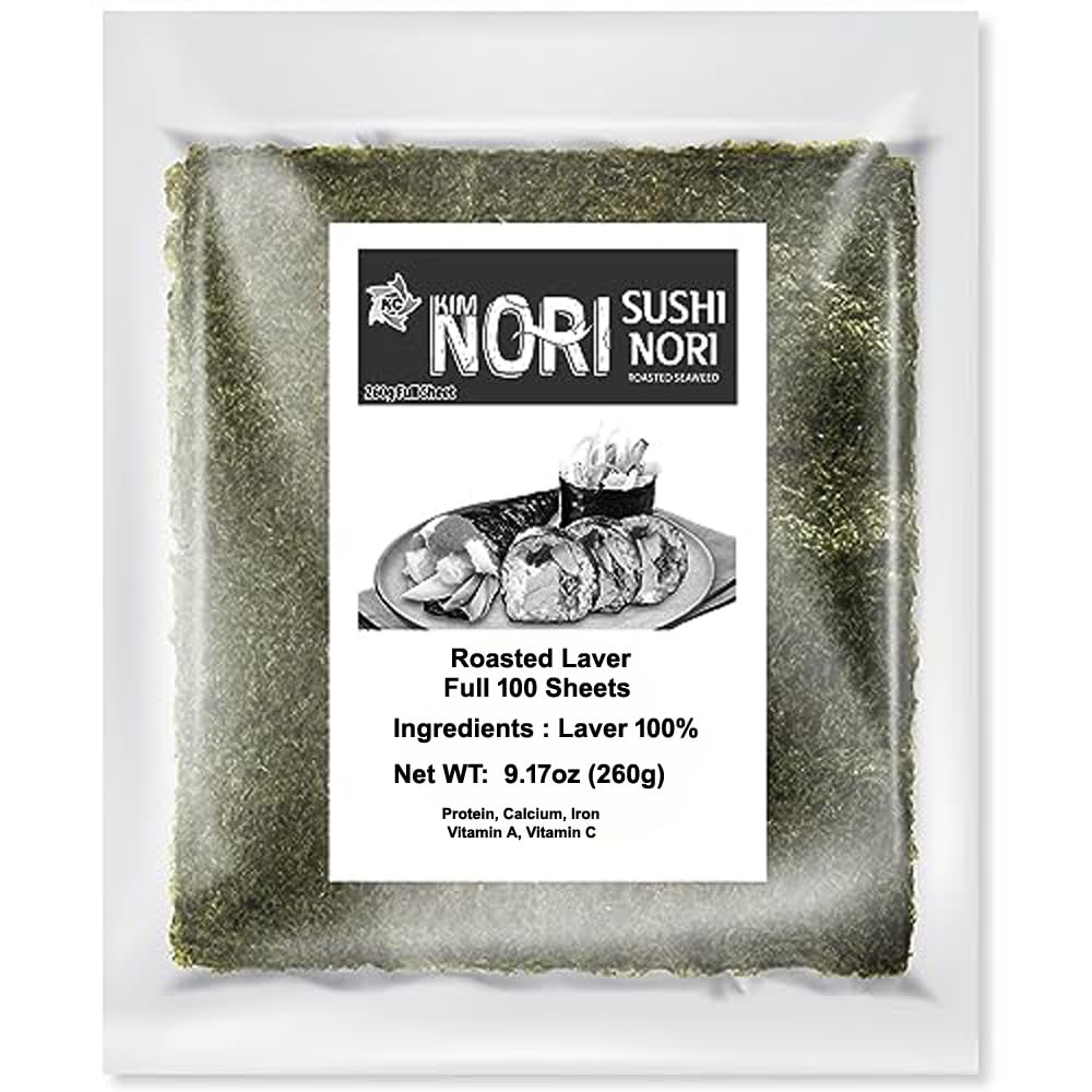 KIMNORI front packaging showing resealable bag and 100 sheets freshness