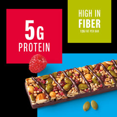 KIND bar half-cut revealing raspberry and chocolate for flavor benefit