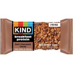KIND bars on a breakfast table with fruit showing ready-to-eat meal pairing
