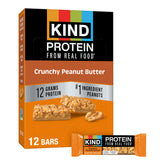 KIND Crunchy Peanut Butter front pack showing nutrition highlights and branding