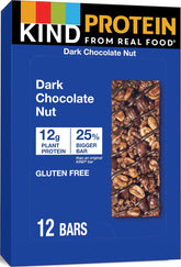 KIND front packaging showing dark chocolate nut bars and benefits