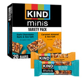 KIND front packaging showing variety pack and calorie info for quick selection