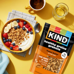 KIND clusters sprinkled on yogurt demonstrating added crunch and protein boost