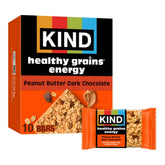 KIND front packaging of peanut butter dark chocolate bars showing count and branding for quick grabs