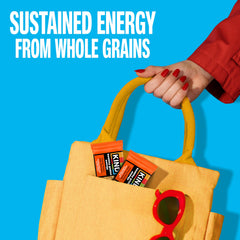 Close-up of KIND bar texture with grains visible offering satisfying chew and crunch benefit