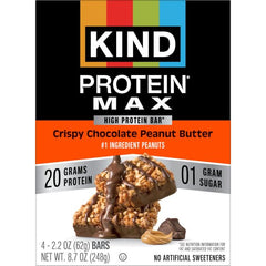 KIND Protein MAX close-up of crispy texture and nuts highlighting real ingredients
