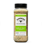 KINDER'S front packaging showing jar and easy-use label for pantry benefit