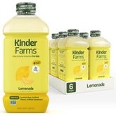 KinderFarms front packaging showing six lemonade bottles for quick hydration
