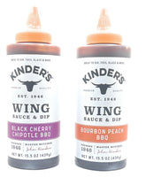 KINDER'S front-packaging showing both bottles and product labels for quick selection