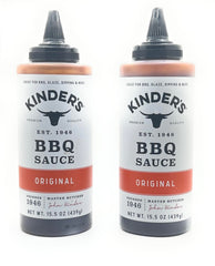 KINDER'S front packaging showing two bottles and clear product labeling for meal planning