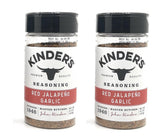 KINDER'S front packaging showing two bottles and bold label for quick flavor