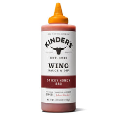 Kinder's front bottle view showing label and size for pantry convenience
