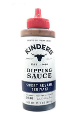 KINDER'S front bottle shot showing label and 15.5oz size, highlights convenience