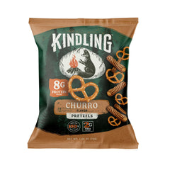 Kindling close-up of pretzel texture highlighting crunch and protein boost