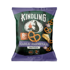 Kindling open bag with pretzels visible offering quick grab-and-go appeal