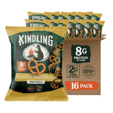Kindling honey mustard front pack showing branding and convenient single-serve design, perfect for grab-and-go