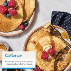 King Arthur plated pancakes in breakfast scene showcasing fluffy, golden results