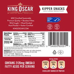 King Oscar close-up of smoked herring texture showing delicate flake