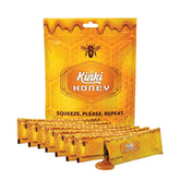 Kinki front packaging showing eight honey sachets and brand clarity for easy use