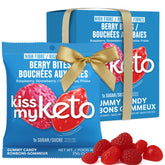 Kiss My Keto front packaging showing 8-pack convenience and low-carb benefit