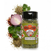 Kiss the Chef front packaging showing bold chimichurri label and benefits