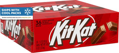Kit Kat front packaging showing 36-count bulk convenience and brand appeal