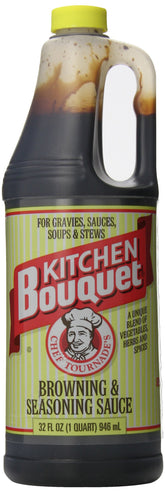 Kitchen Bouquet front label showing bottle and size for pantry convenience