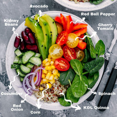 Kitchen & Love quinoa served in bowl with vegetables illustrating versatile meal bases