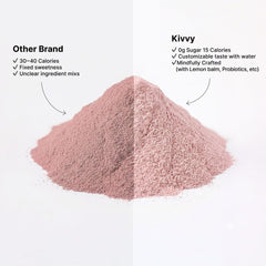 Kivvy opened stick packet with powder ready to mix for convenience