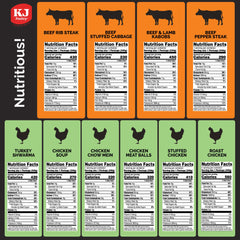 KJ Poultry close-up of beef tray texture and ingredient clarity
