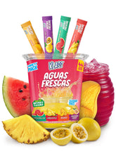 Klass Aguas Frescas front packaging showing variety pack and benefits