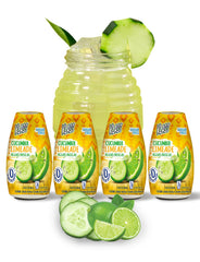 Klass Aguas Frescas front packaging showing four bottles for portable hydration