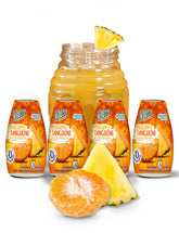 Klass Aguas Frescas front view of Pineapple Tangerine four pack, convenient travel flavor