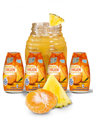 Klass Aguas Frescas front view of Pineapple Tangerine four pack, convenient travel flavor