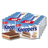 LYZA'S SWEETS & TREATS Knoppers front packaging showing twelve individually wrapped wafers for convenient sharing