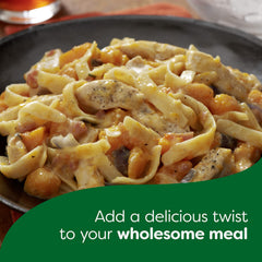 Knorr close-up of fettuccine texture and vegetables highlighting hearty bite