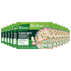 Knorr front packaging showing Mi Arroz 12-pack and convenience benefit