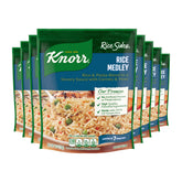 Knorr front packaging of Rice Medley showing product name and 8-pack convenience
