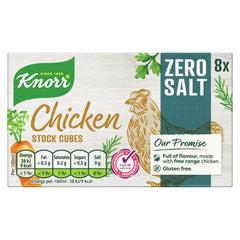 Knorr Zero Salt Chicken cube dissolved into pot to add rich flavor while controlling salt