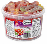 Koala front tub showing 1.2 kg pack and 60 jumbo sour suckers for sharing