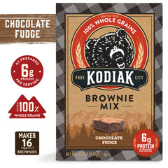 Kodiak Cakes brownie texture close-up displaying fudgy interior and rich chocolate