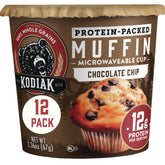 Kodiak Cakes front packaging showing 12-pack convenience and whole grain benefits