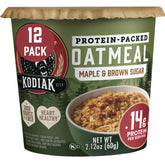 Kodiak Cakes front packaging showing maple and brown sugar flavor and convenience
