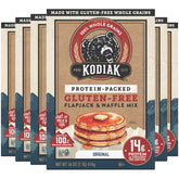 Kodiak Cakes front packaging showing brand and benefits for pantry stocking