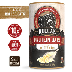 Kodiak Cakes measuring scoop portioning oats for accurate servings