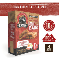 Kodiak Cakes single soft-baked bar unwrapped highlighting portable high-protein snack