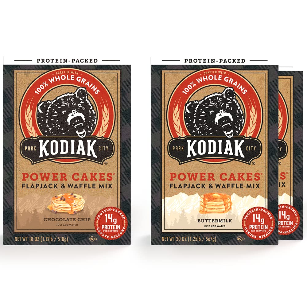 Kodiak Cakes variety pack front view showing all three boxes and convenience