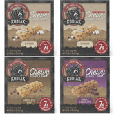 Kodiak Cakes front packaging showing variety pack and whole-grain benefit