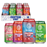 Koia front packaging of F izzy Favorites pack shows variety and convenience