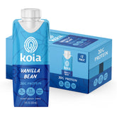 Koia vanilla front packaging showing bottle and flavor benefits